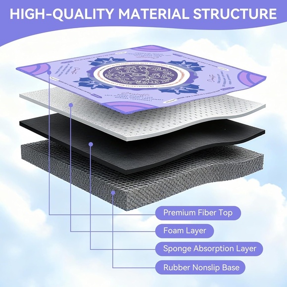 Mahjong Mat 31.5 x 31.5, Purple - Picture 7 of 7